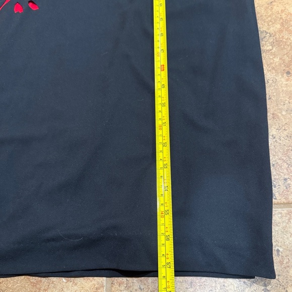 VTG DE-LARU Sheila Yen Y2K Long Black Red Formal Prom Dress Sz 2 4 Goth Grunge - Picture 5 of 12